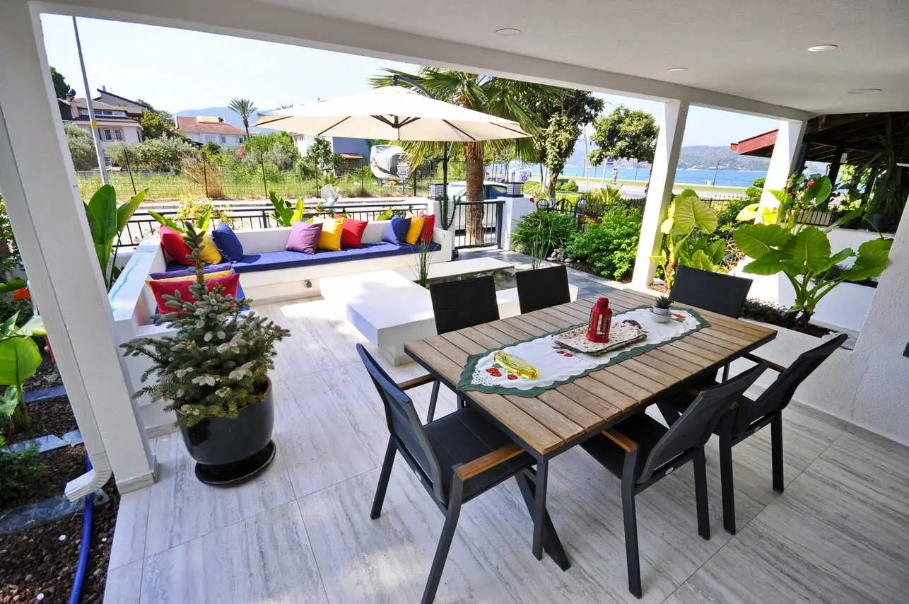 Shaded terrace